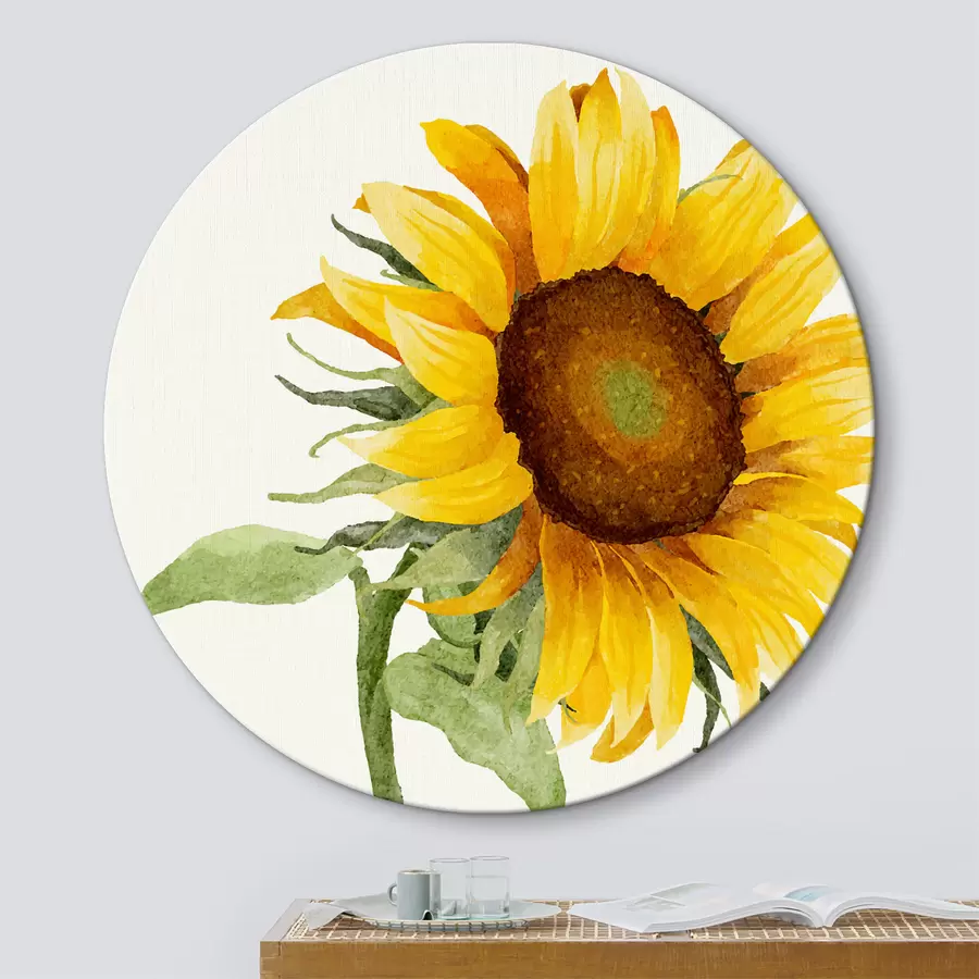 carta da parati Girasole colorato ad acquerello nr. r39343