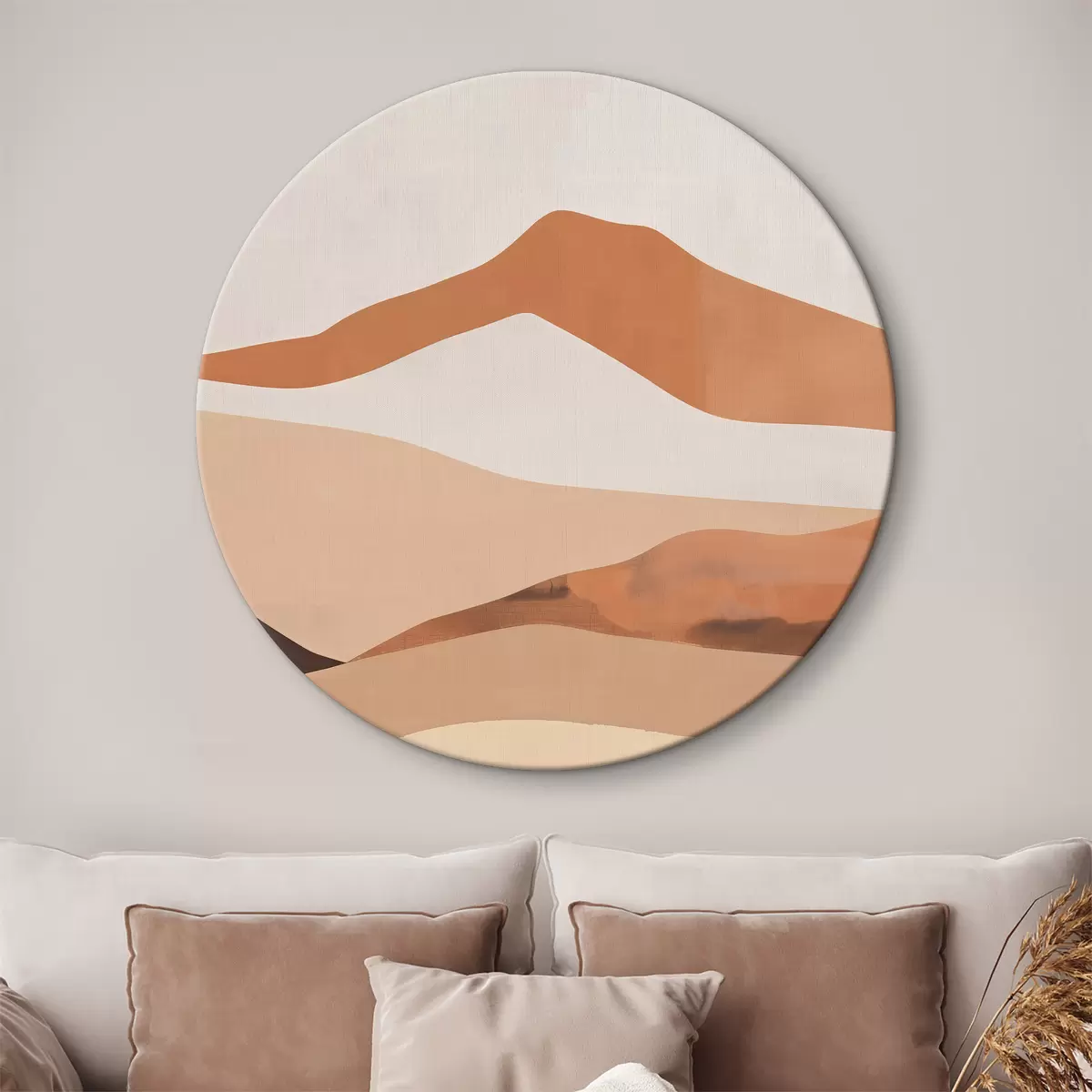 Quadri rotondi Montagne colorate r38749