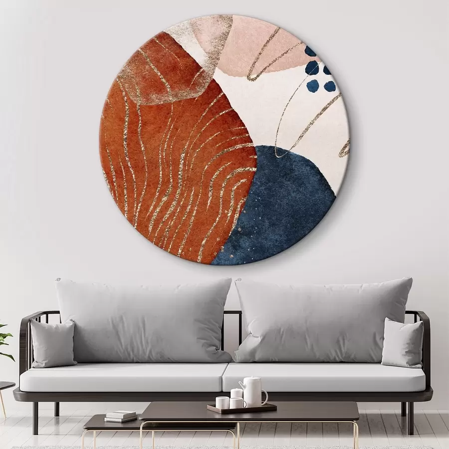 carta da parati Strati cosmici: Blu profondo e accenti terrestri nr. r35956