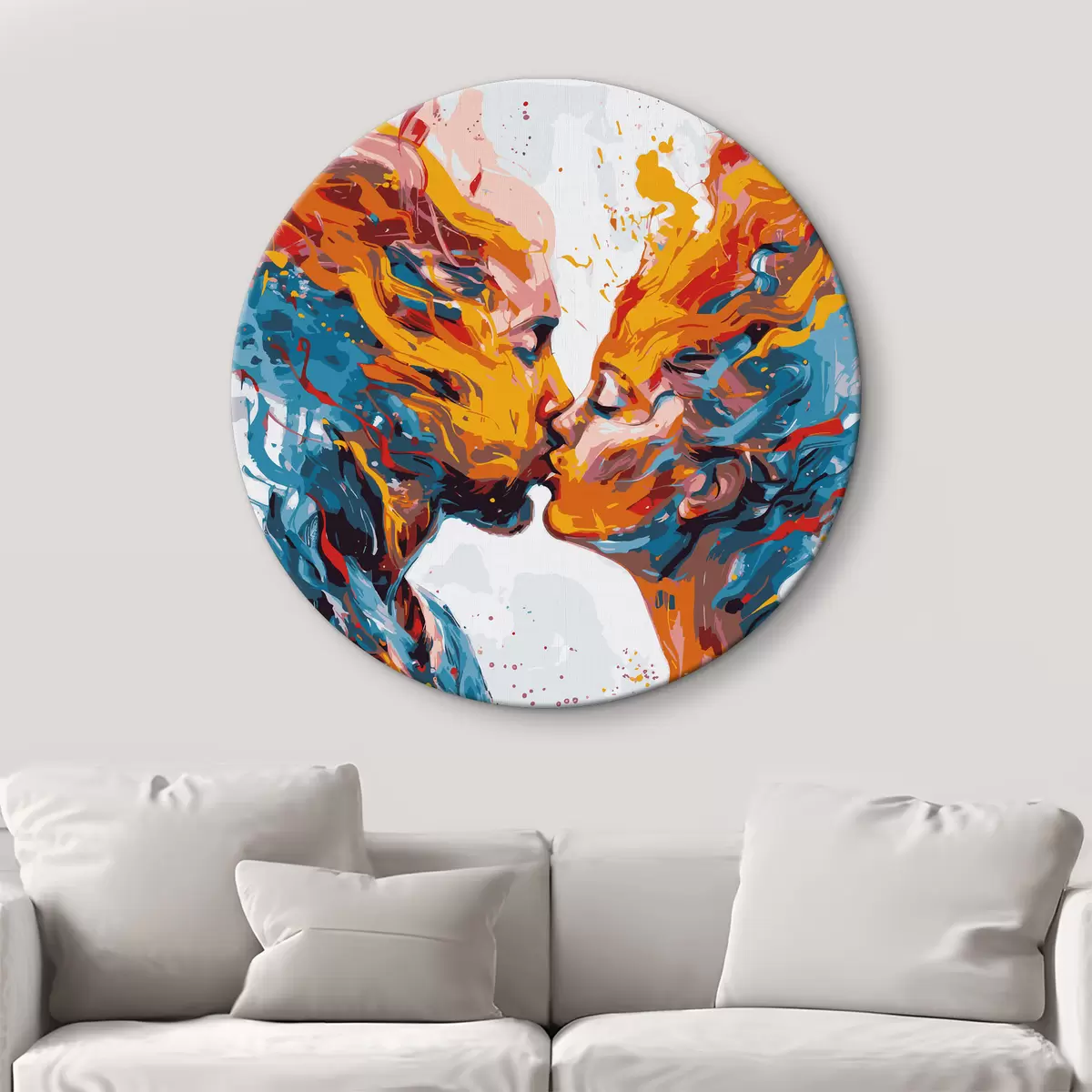 Quadri rotondi Esplosione di colori diversi r38410