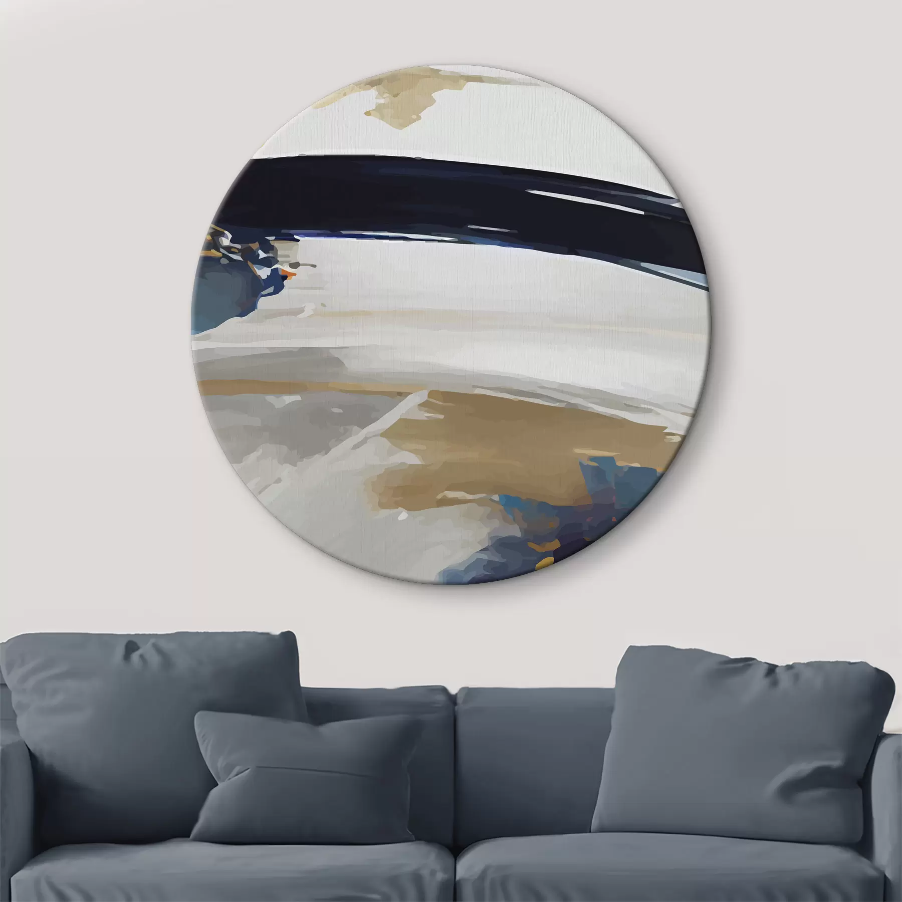 carta da parati Astrazione espressiva in grigio e blu nr. r36620