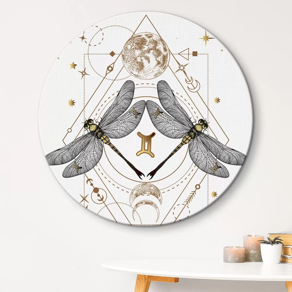 Quadri rotondi Segno zodiacale Gemelli r36515