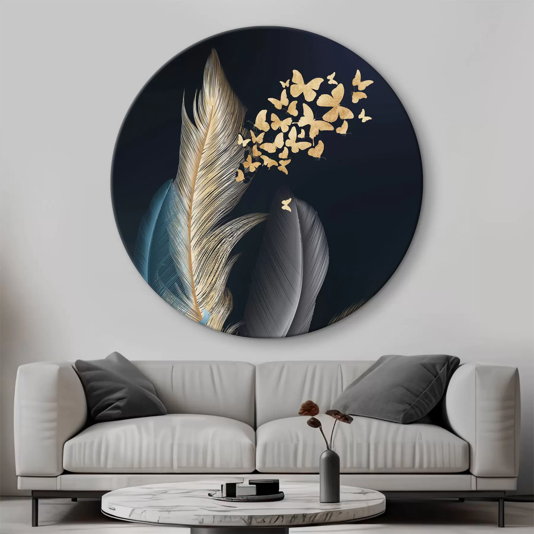 carta da parati Piume e farfalle nr. r03899