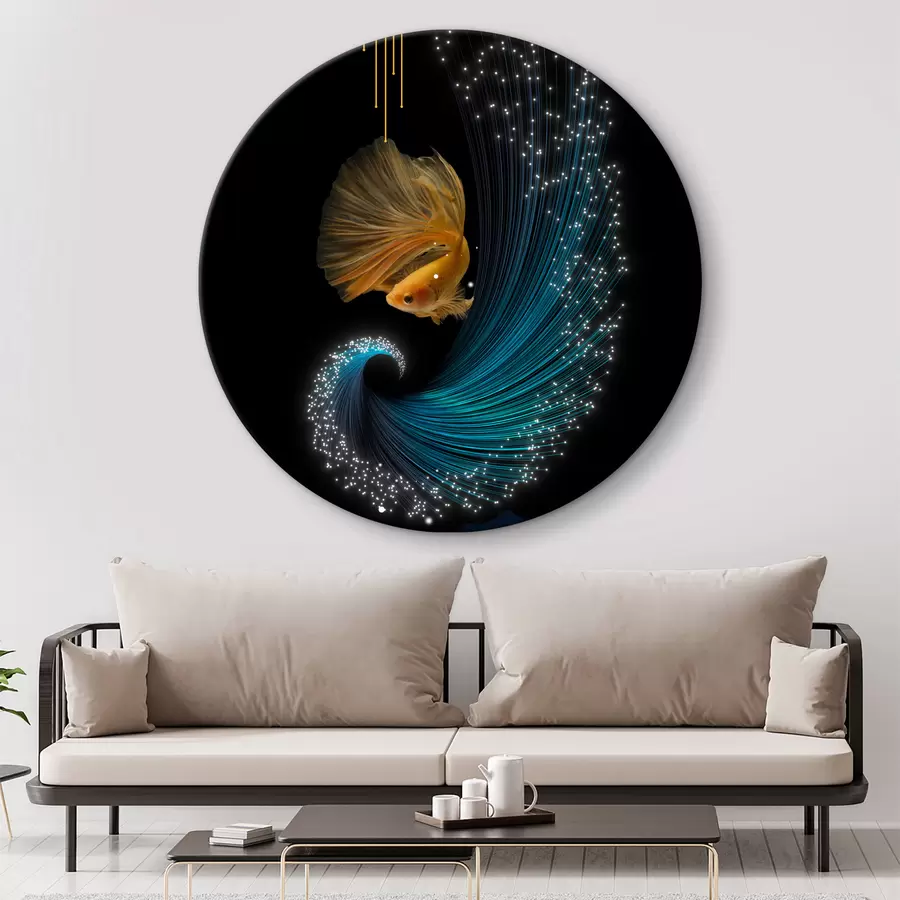 carta da parati Pesce in uno spazio astratto nr. r02874