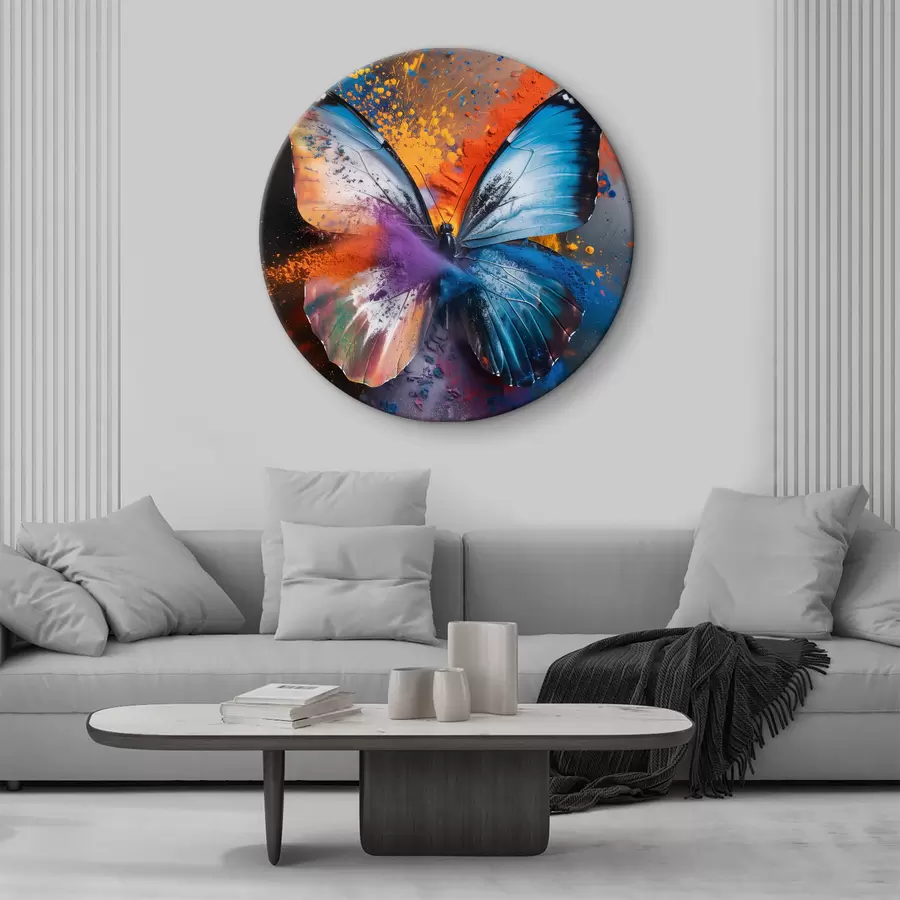 carta da parati Grande farfalla su uno sfondo astratto nr. r39801