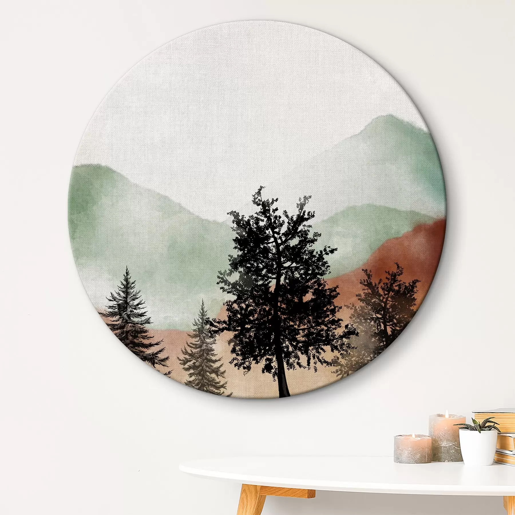 carta da parati Paesaggio montano ad acquerello nr. r36592