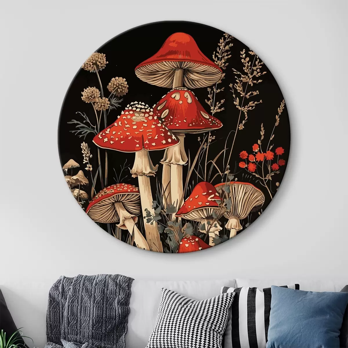 Quadri rotondi Funghi r38414