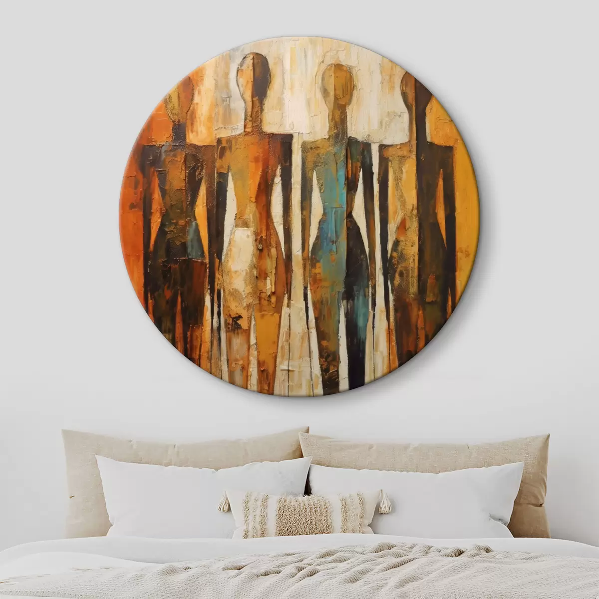 Quadri rotondi Vernice, legno e arte r33852