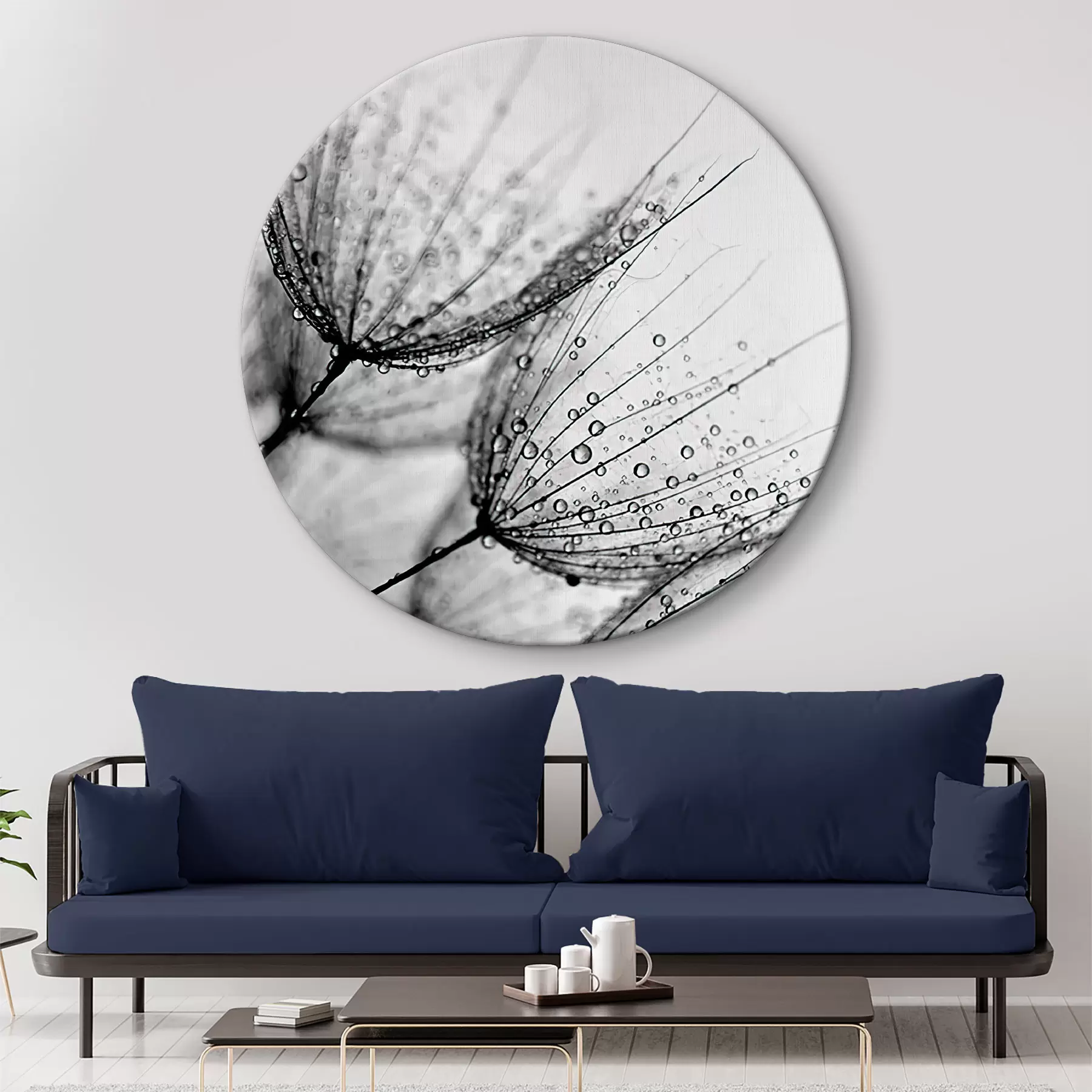 carta da parati Pianta, ramoscello e linea nr. r20828