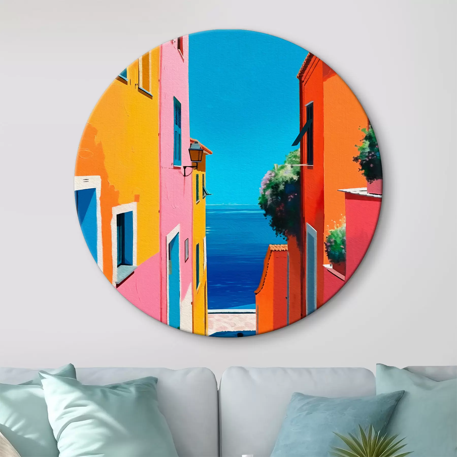 carta da parati Vista mare e strada luminosa nr. r39582