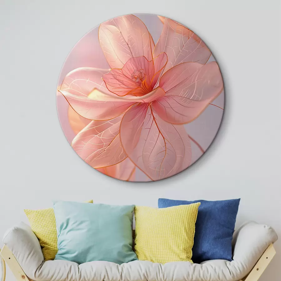 carta da parati Tenui fiori rosa dalle linee morbide: minimalismo e dettagli delicati nr. r39632