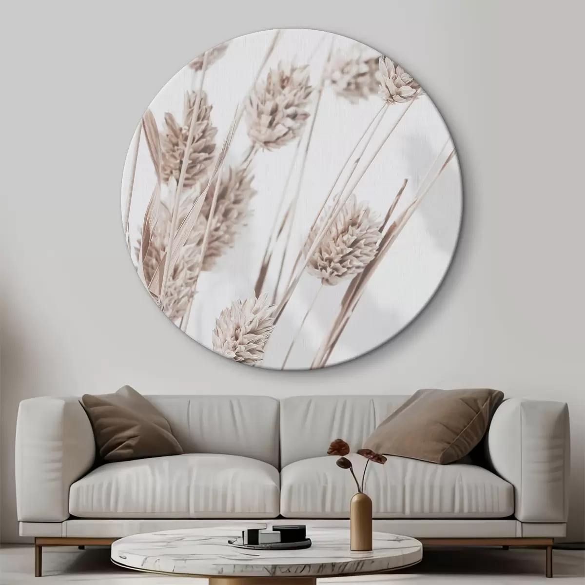 Quadri rotondi Texture di grano tenero in armonia naturale r35599