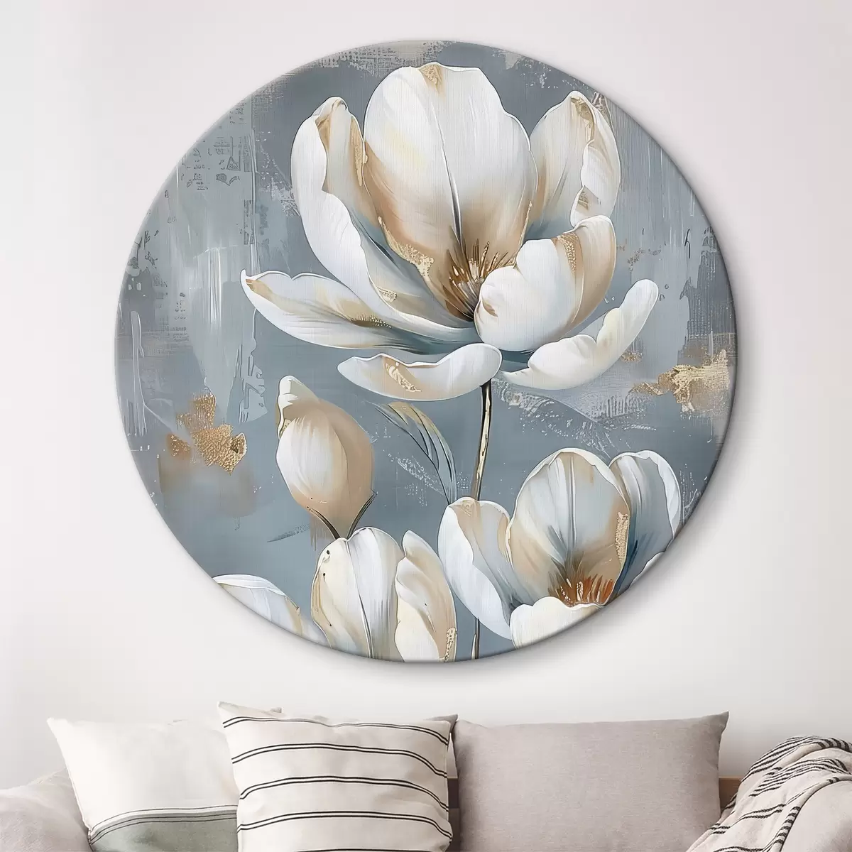 Quadri rotondi Tre fiori r38142