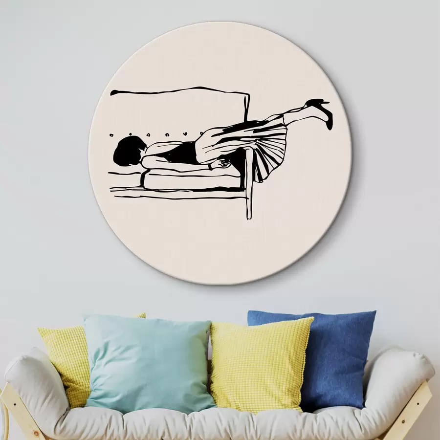 carta da parati Ragazza alla moda in stile boho arte contemporanea nr. r37422