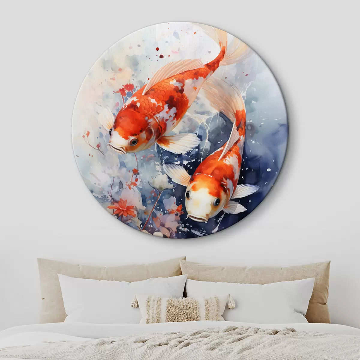 Quadri rotondi Acqua, liquidi e koi r34245