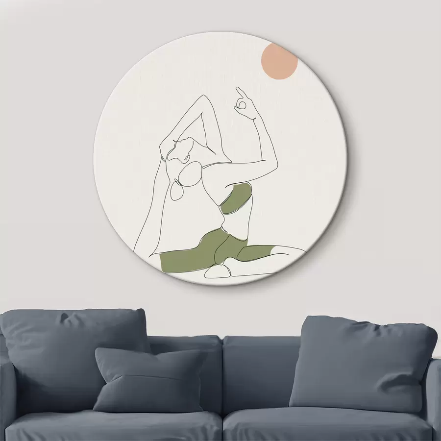 carta da parati Pose di yoga per ragazze Asana della colomba nr. r37986