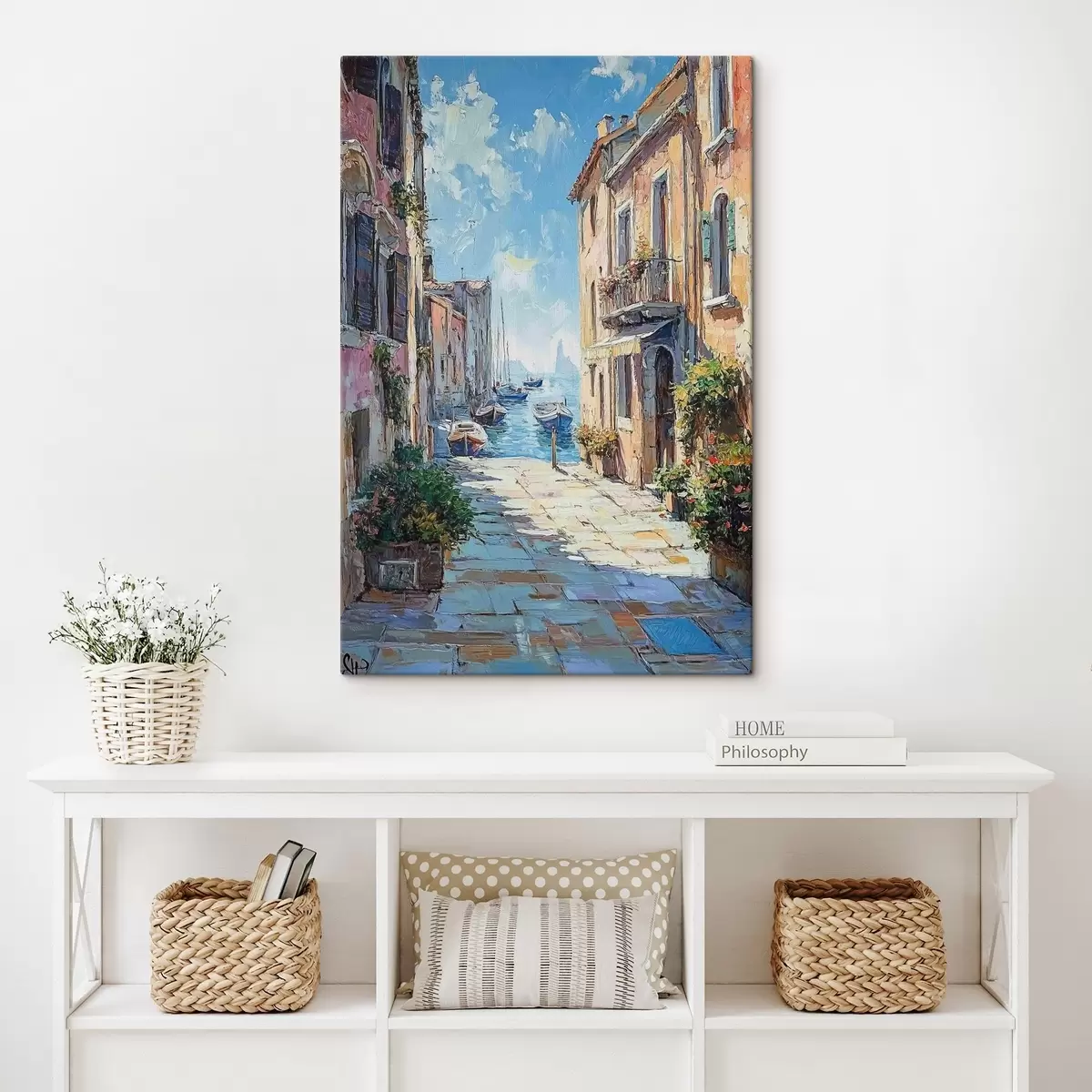 carta da parati Strada di Venezia nello stile della pittura a olio nr. s42003