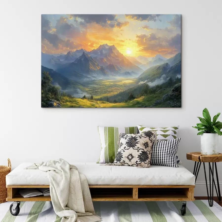 carta da parati l'alba in montagna nr. s42004