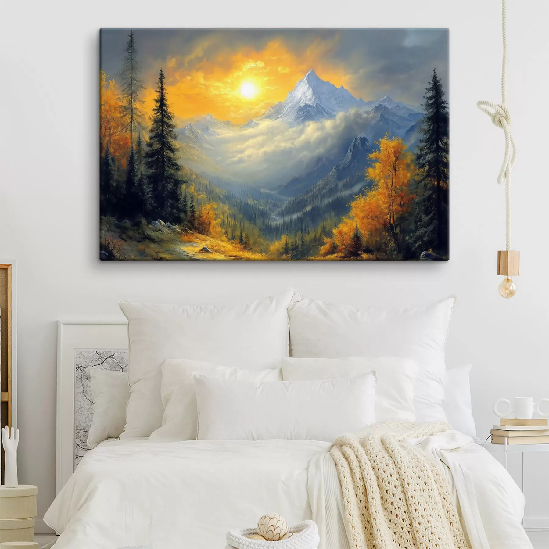 carta da parati il sole sulle montagne in autunno nr. s42006