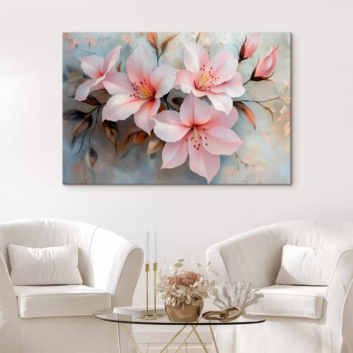 carta da parati delicati fiori rosa nr. s42010