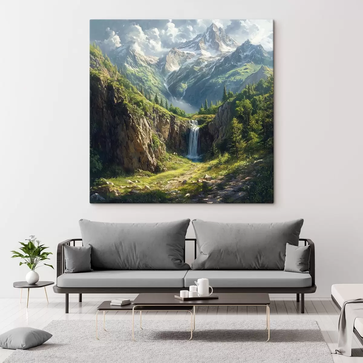 carta da parati montagne e cascate nr. s42020