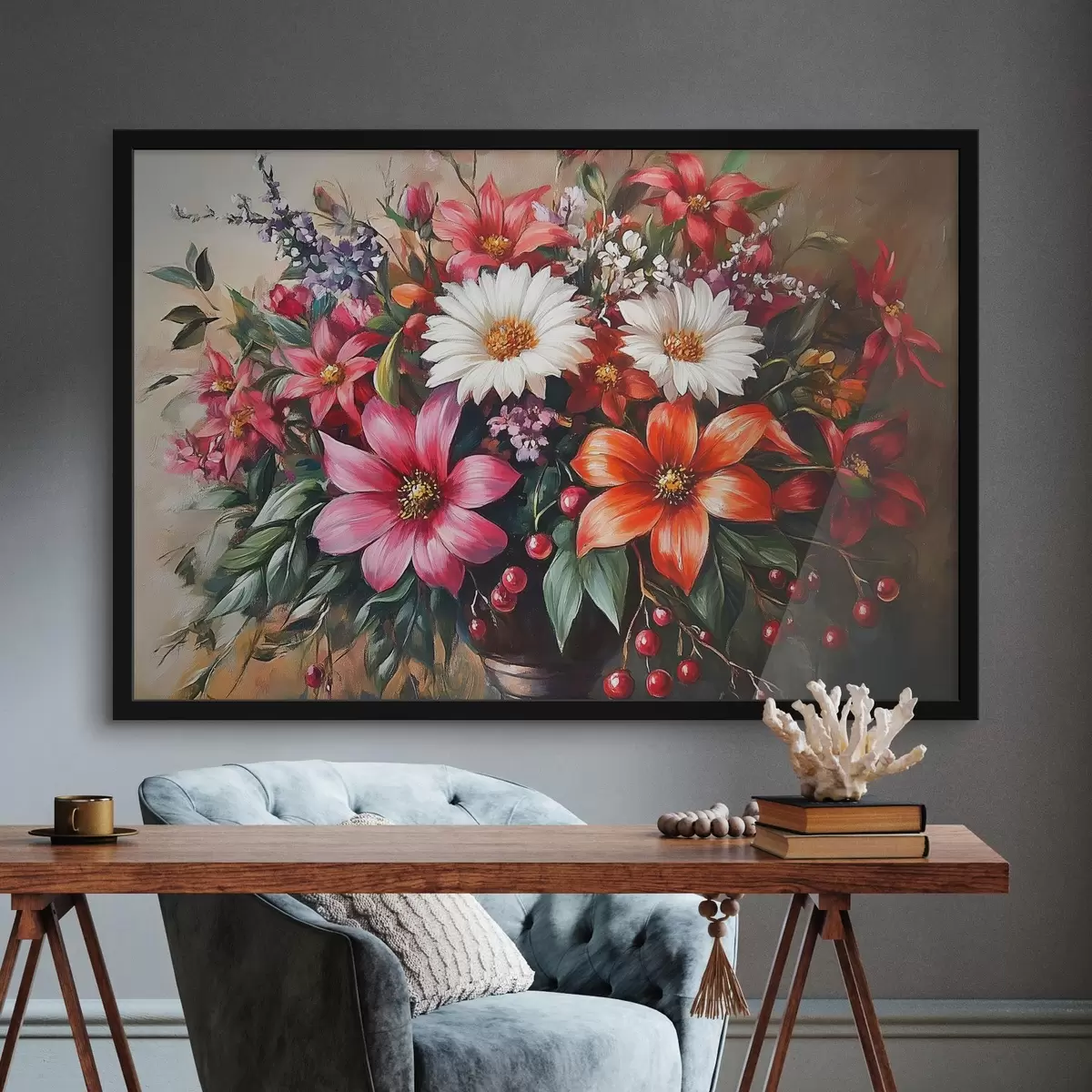 Poster bouquet di fiori luminosi f42005
