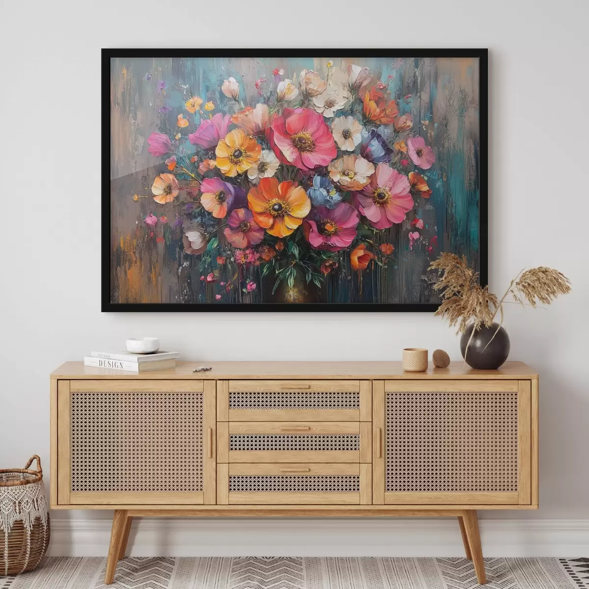 Poster bouquet multicolore f42018