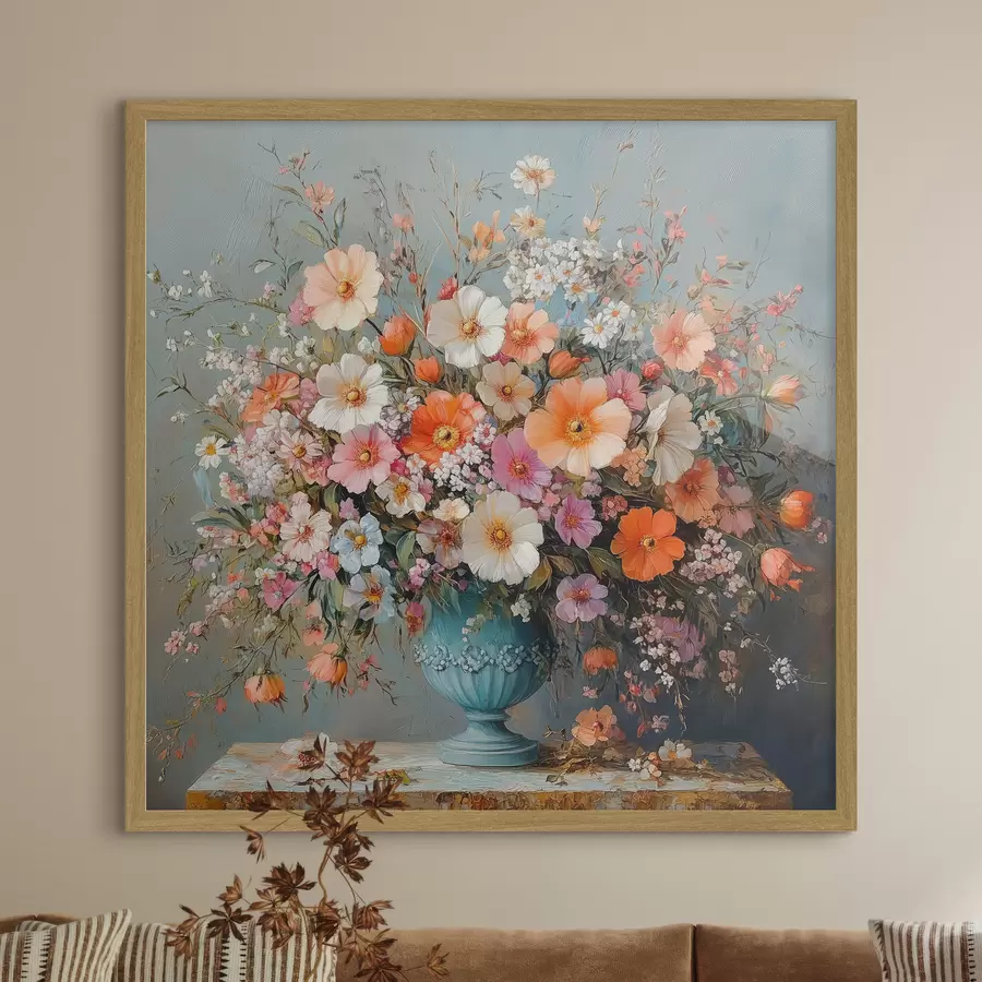 carta da parati fiori di campo luminosi in un vaso nr. f42022