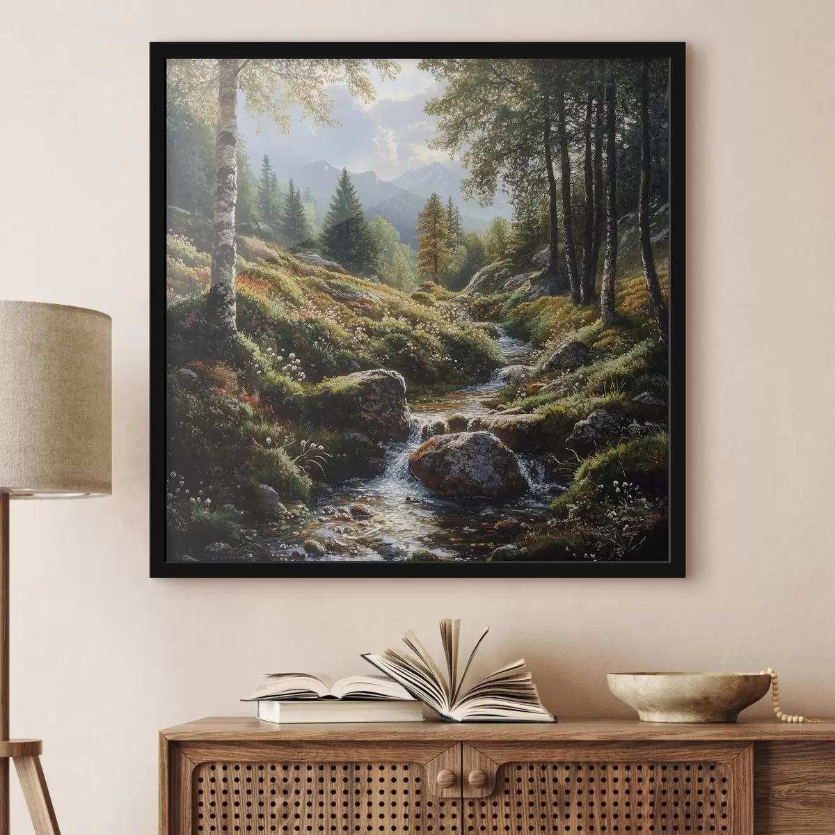 Poster ruscello in montagna f42023