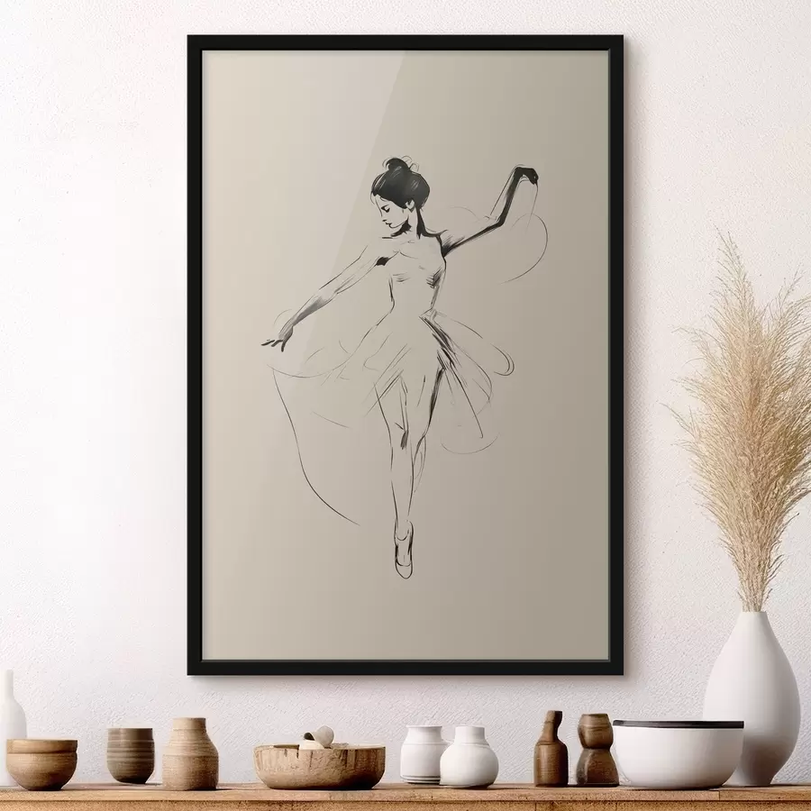 carta da parati Ragazza che balla minimalismo nr. f42029