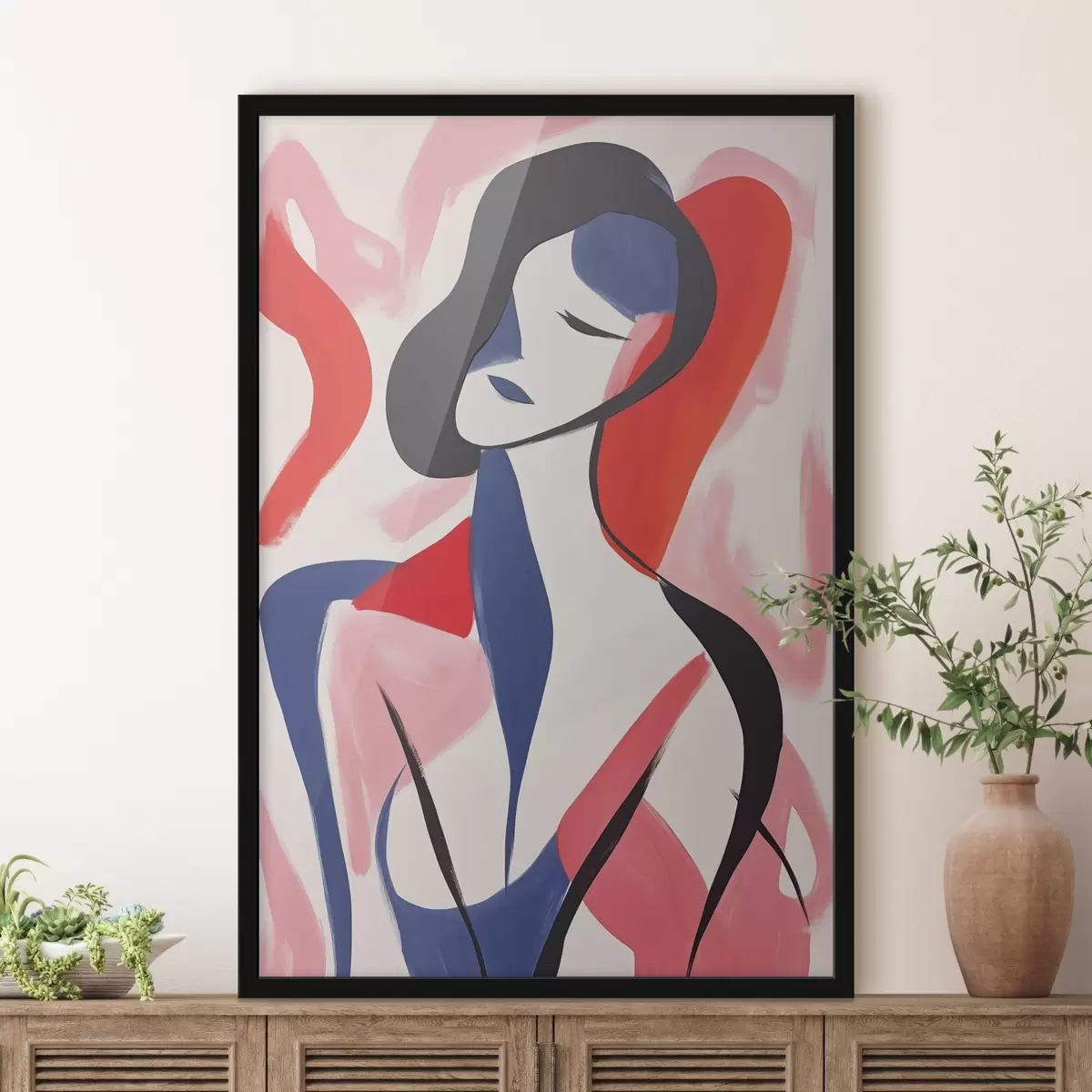 Poster Ritratto astratto, imitazione di pennellate f42030