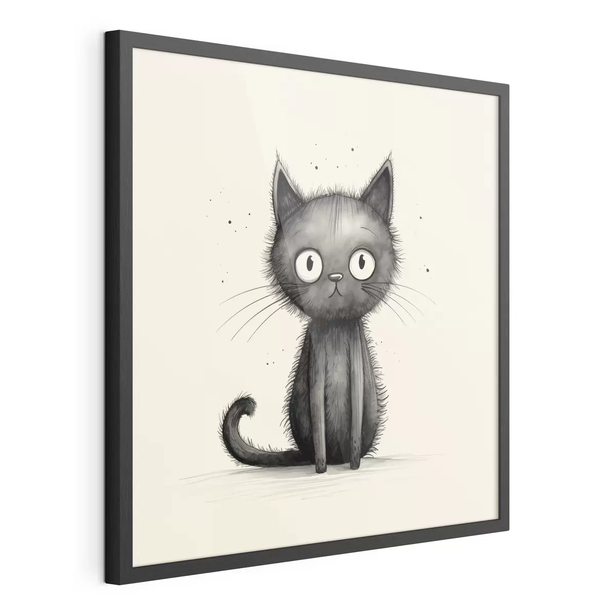 Poster Gatto nero minimalista f42033