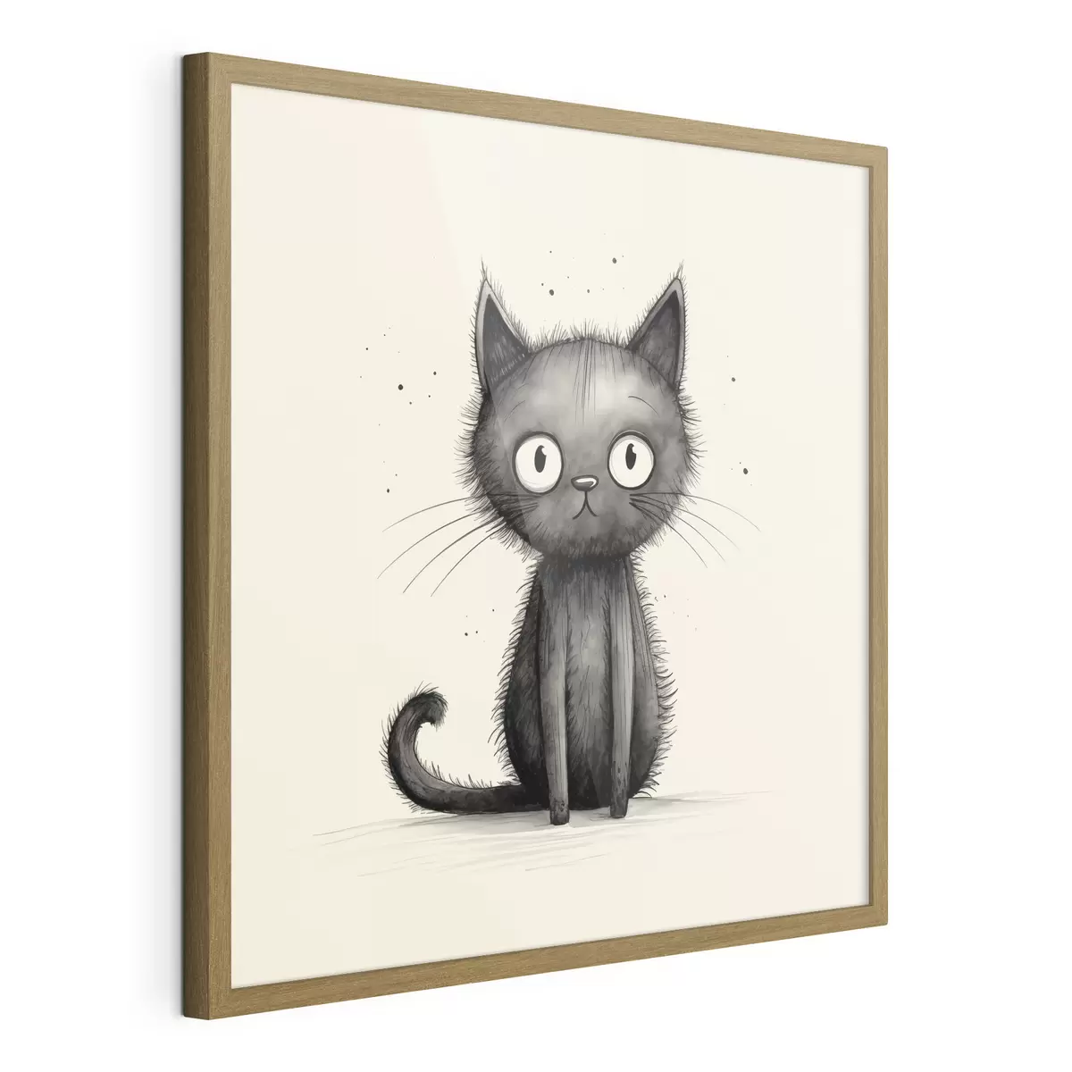 Poster Gatto nero minimalista f42033