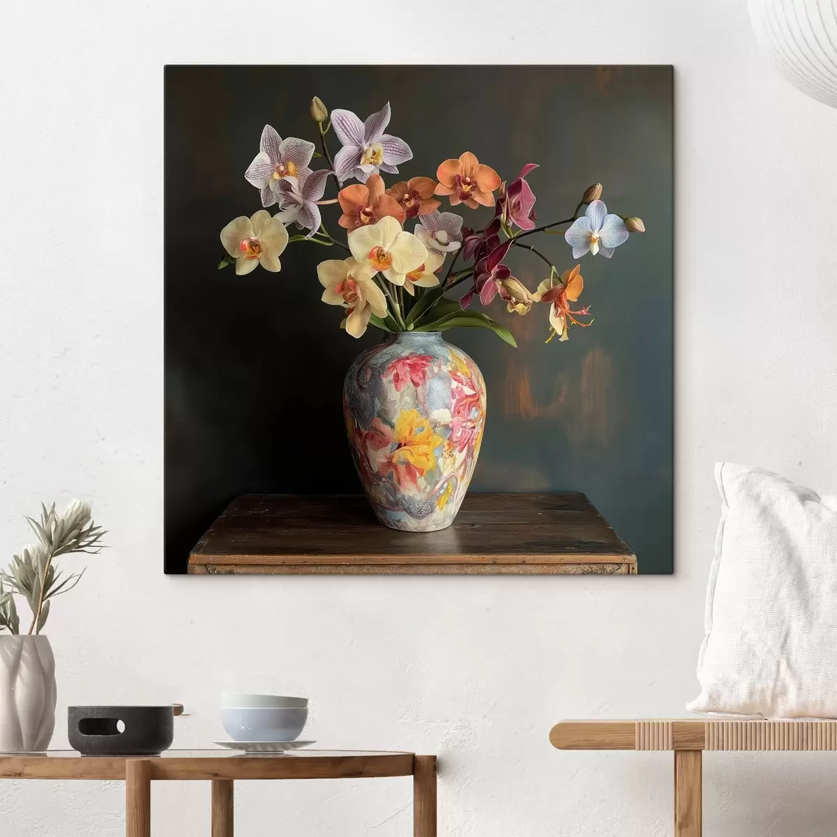 carta da parati Un vaso con orchidee nello stile della pittura nr. s42046
