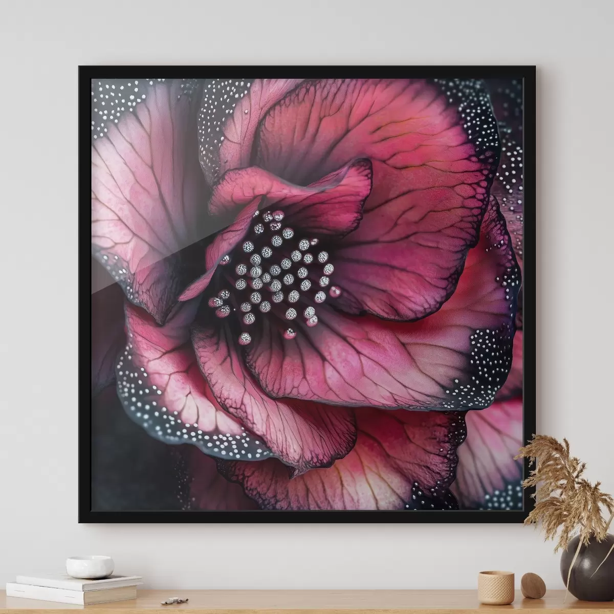Poster Una lussuosa begonia dalle tonalità rosse e rosa f41977