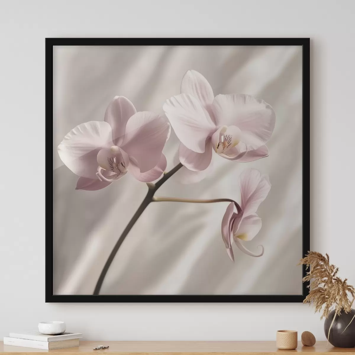 Poster Un delicato ramo di orchidea rosa f42045