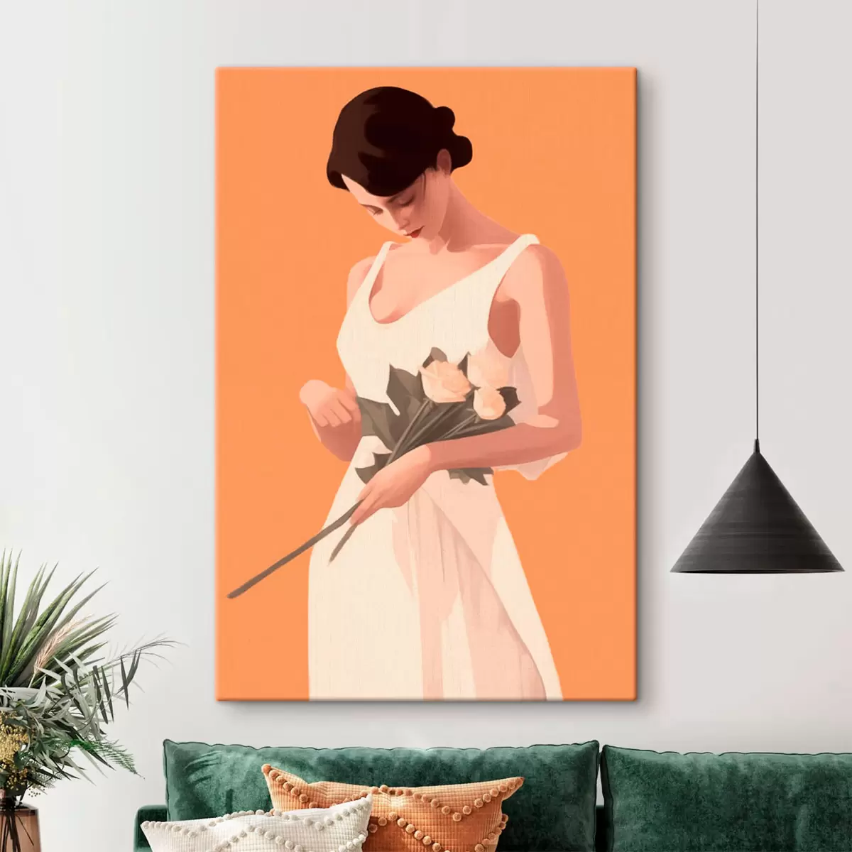 carta da parati Ragazza e fiori nr. s41798