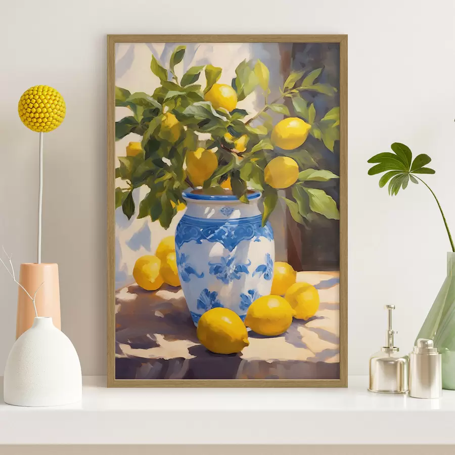 carta da parati Vaso e limoni nr. f41790