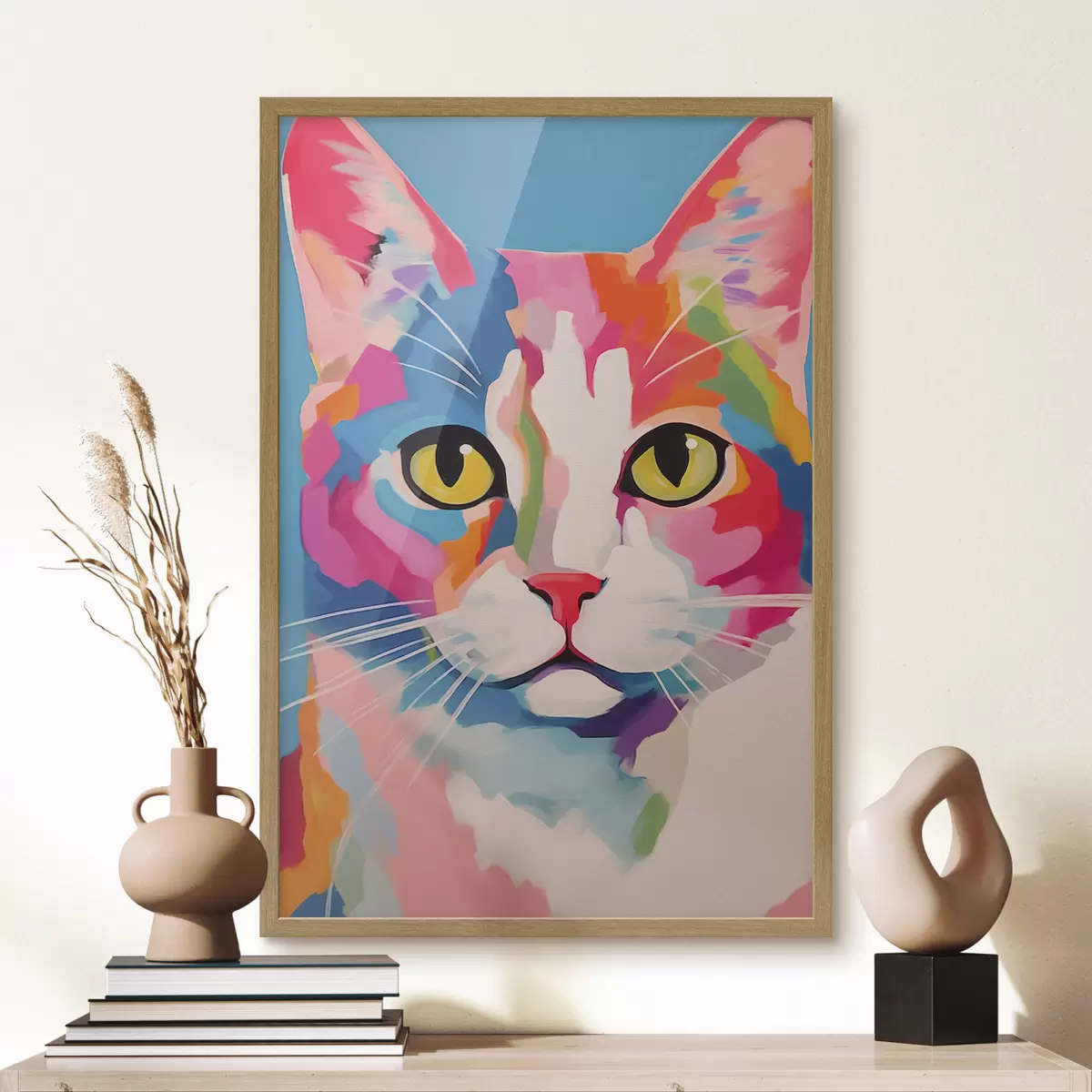 Poster Gatto colorato f41793