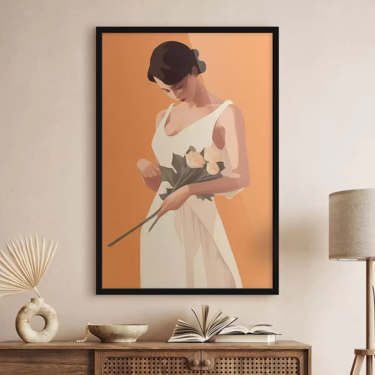 Poster Ragazza e fiori f41798