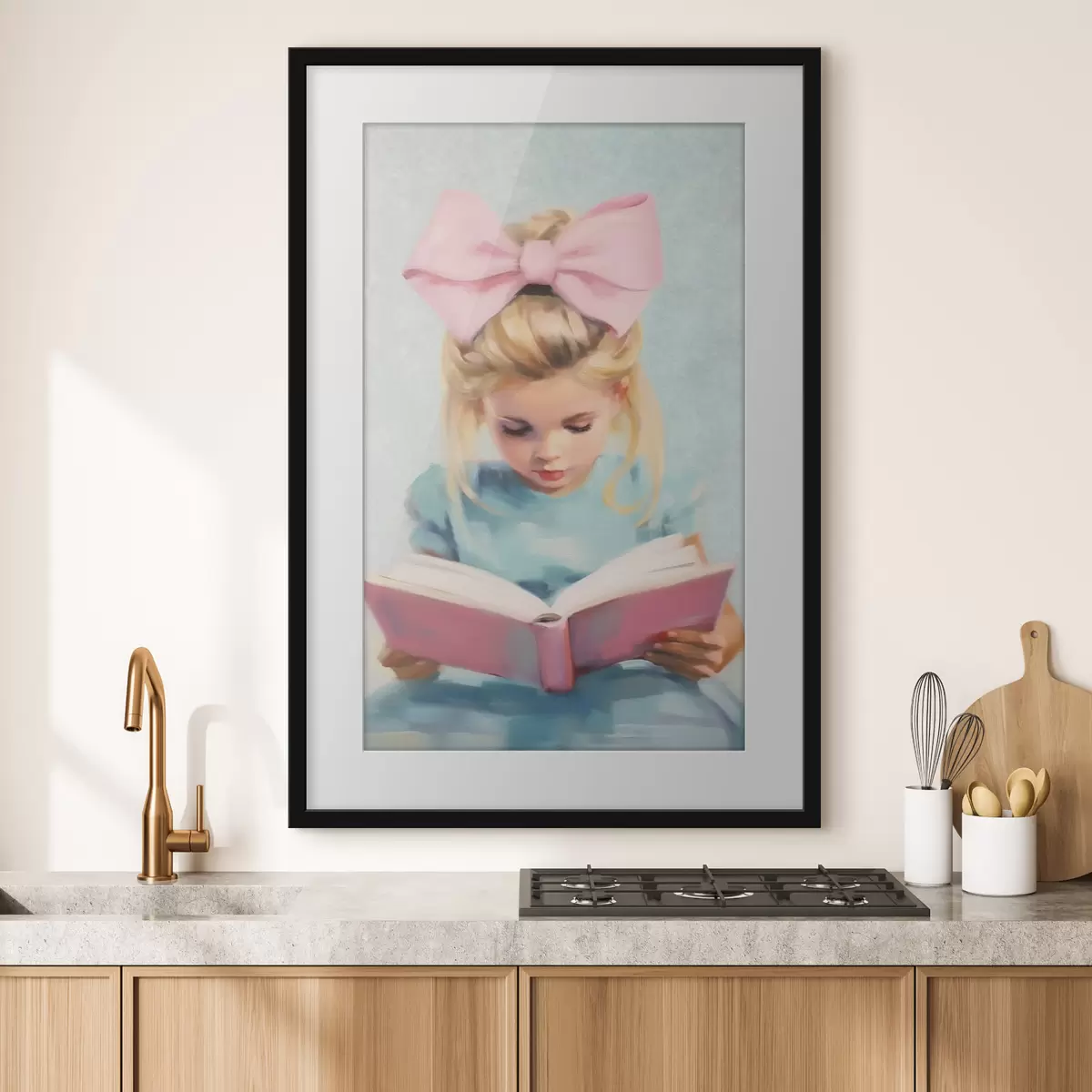 Poster Una bambina e un libro f41800