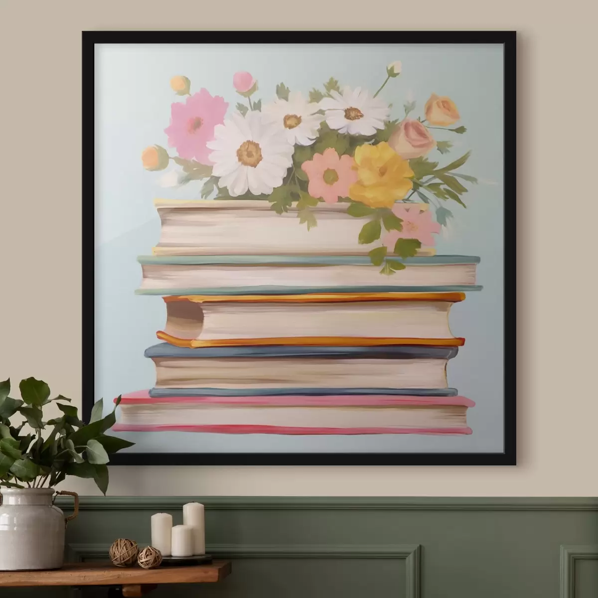 Poster Libri e fiori f41803