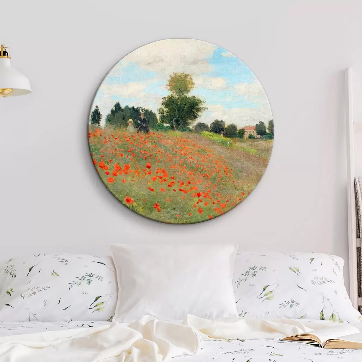 Quadri rotondi Campo di papaveri ad Argenteuil, Claude Monet r11678