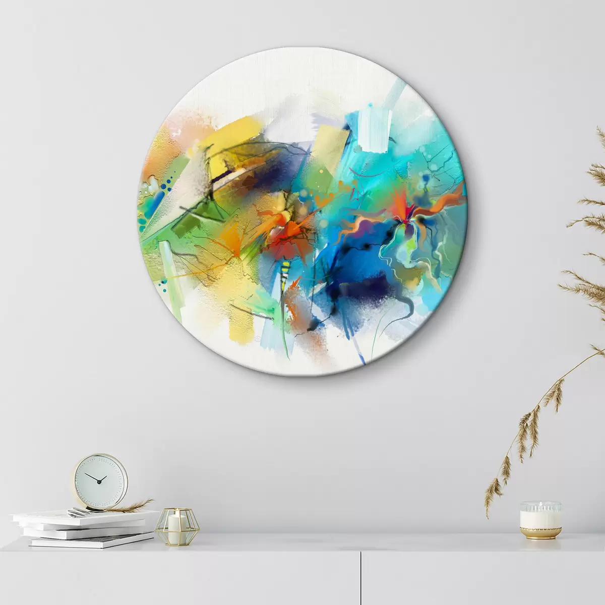 Quadri rotondi Arte pittura, pittura e organismo r34193
