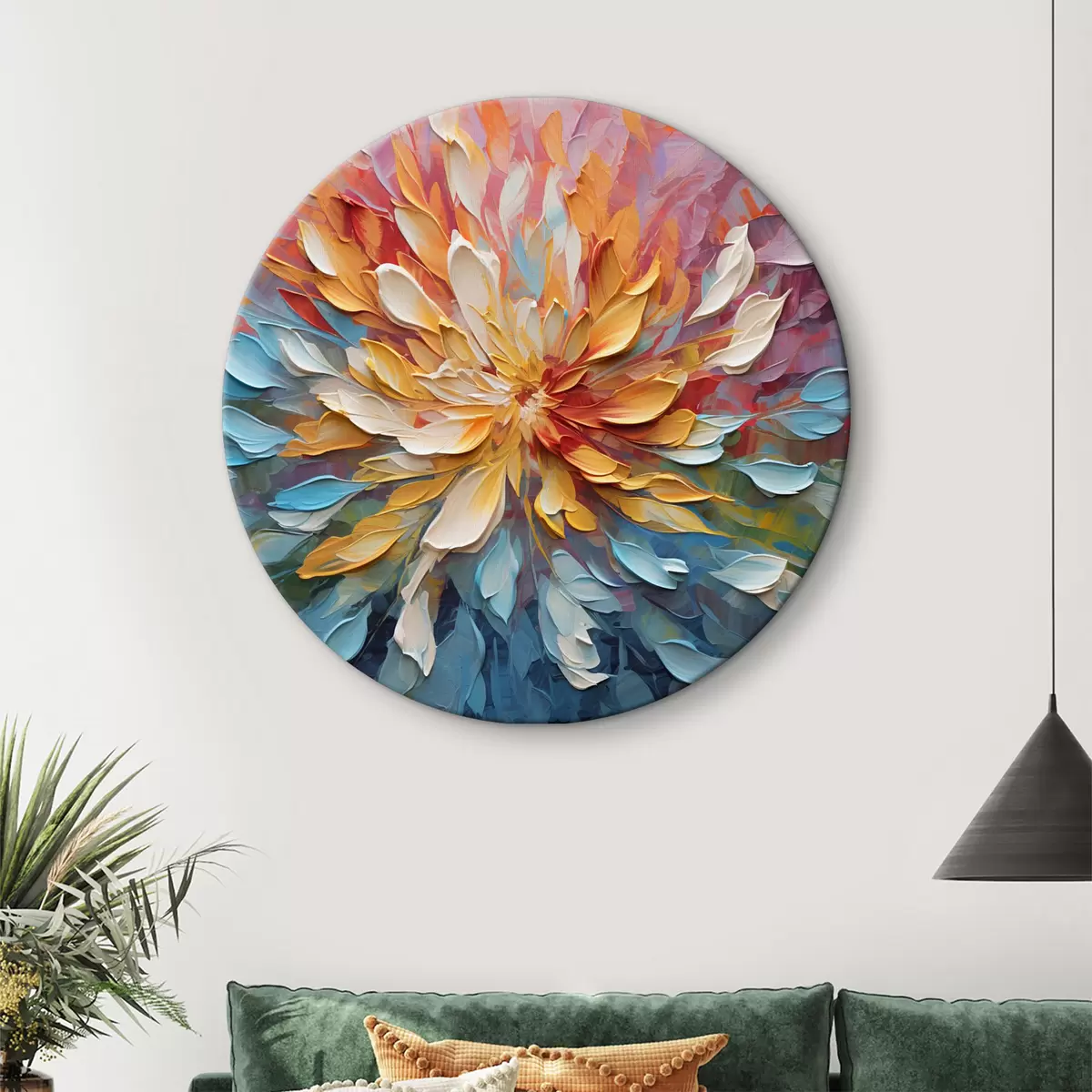 Quadri rotondi Pianta, pittura artistica e pittura r34488