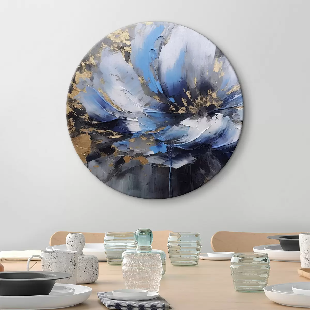 Quadri rotondi Pittura d'arte, pianta e pittura r35384