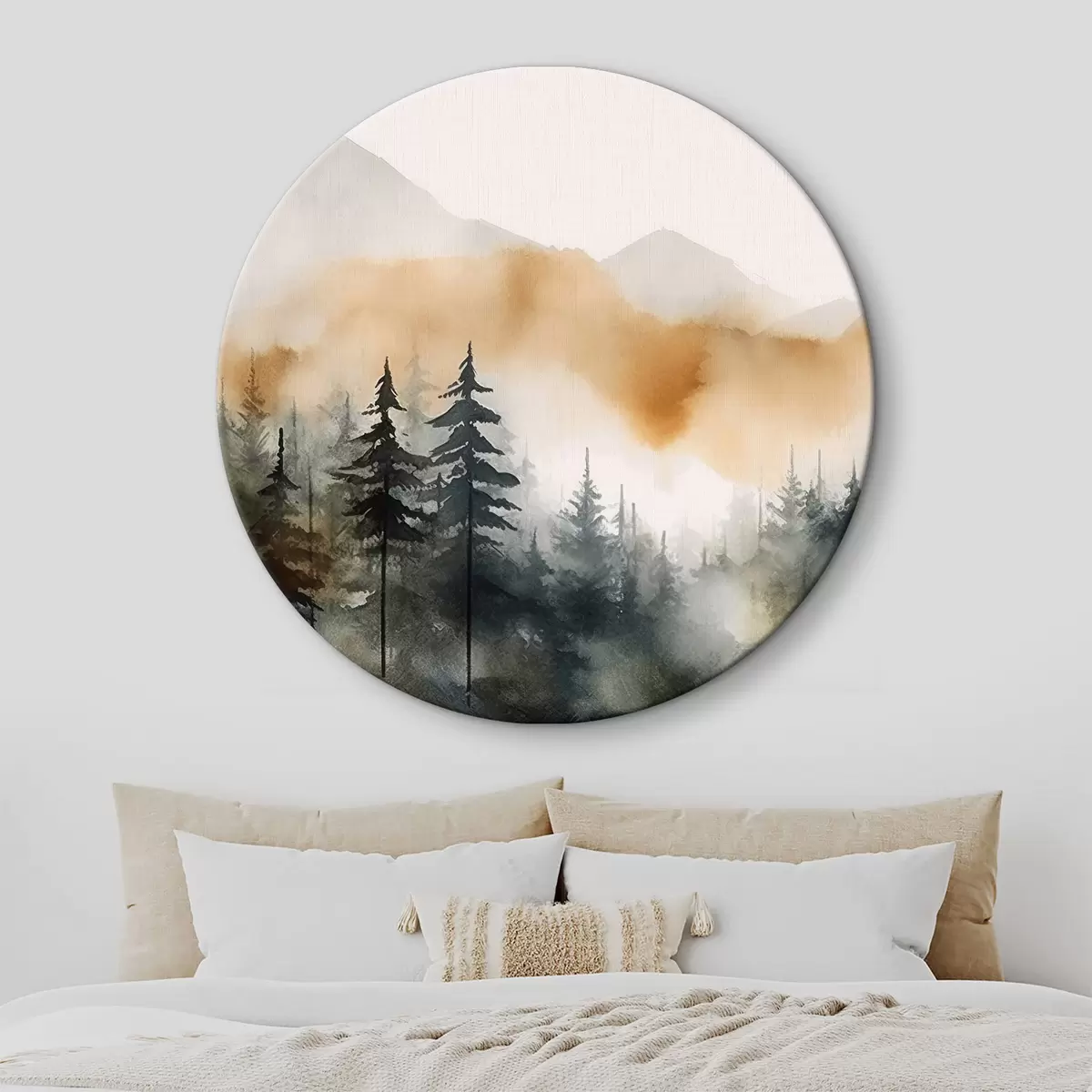 Quadri rotondi Foresta autunnale r36008