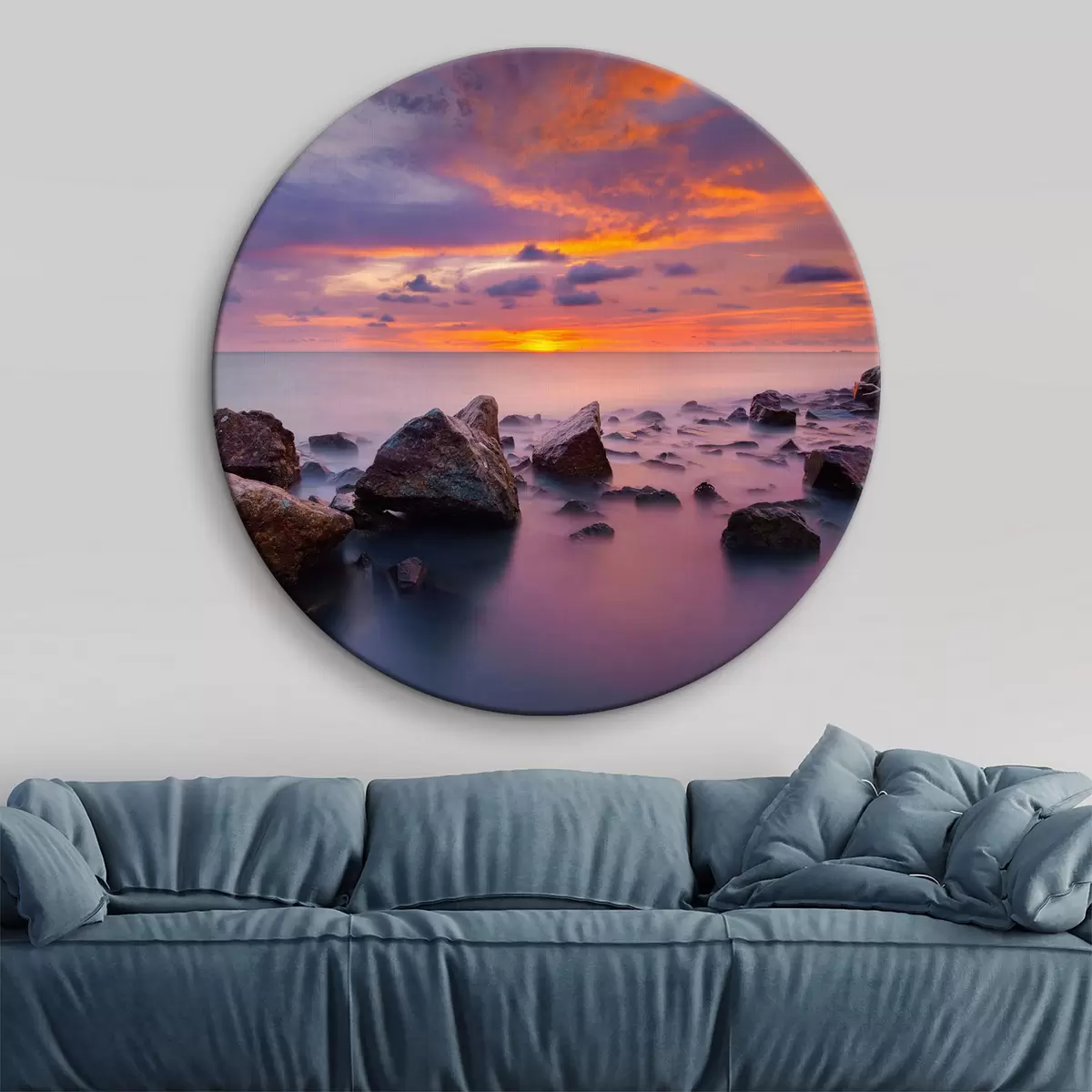 Quadri rotondi Tramonto r36705