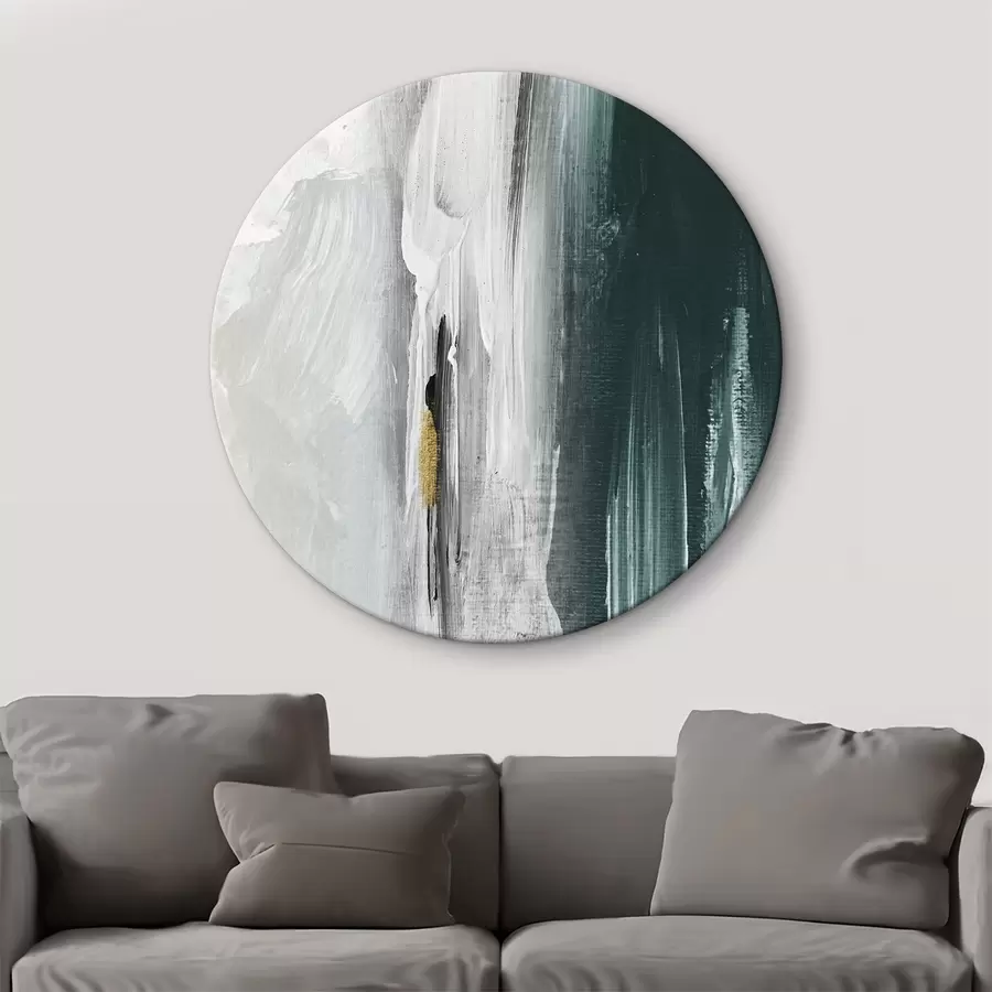 carta da parati Pittura astratta con colori bianchi e verdi nr. r37158