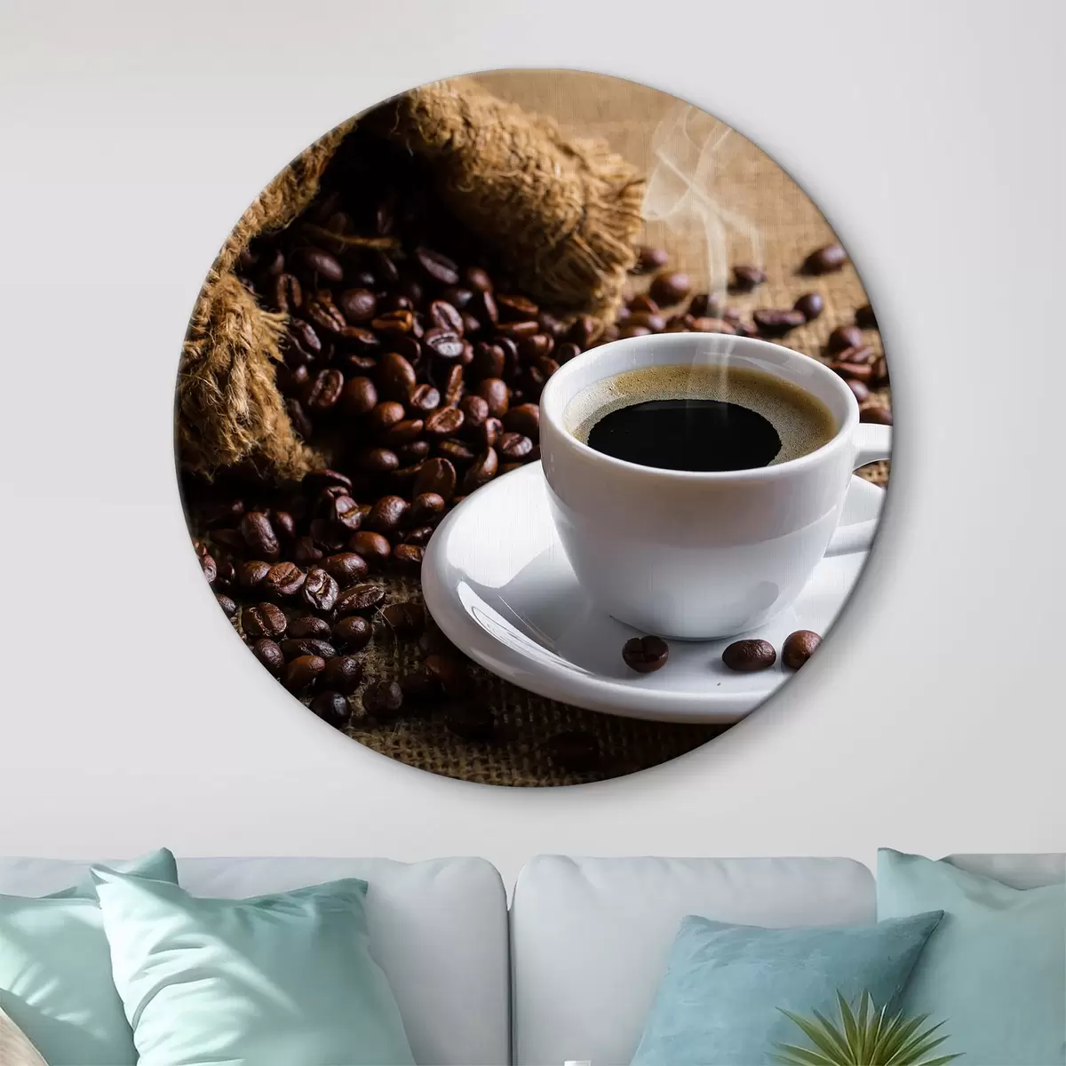 Quadri rotondi Caffè aromatico e caffè in grani r37172